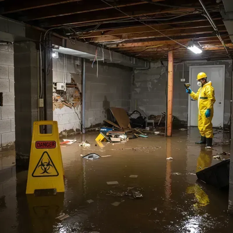 Flooded Basement Electrical Hazard in Mount Vernon, KY Property